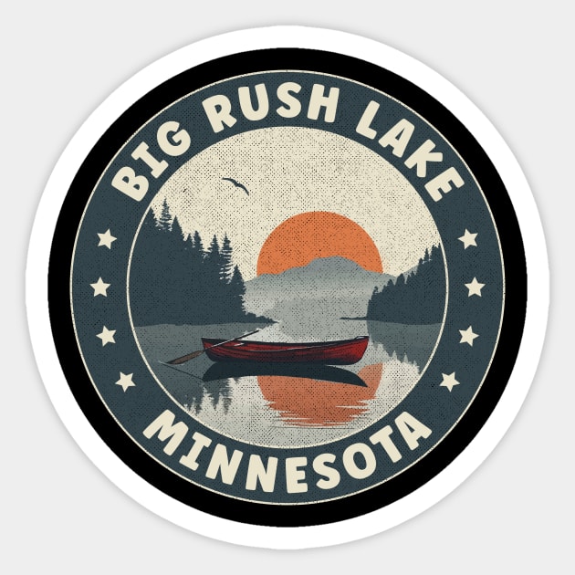 Big Rush Lake Minnesota Sunset Sticker by turtlestart